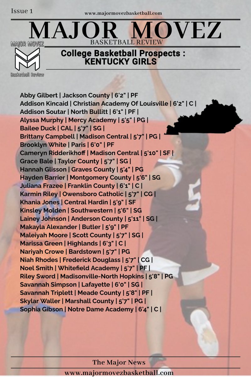 Major Movez Basketball Review #MMBR (@mmbr_coachgbell) on Twitter photo #MMBR Scouting Kentucky Girls Basketball
Some of the most promising basketball prospects in Kentucky <a href="/MajorMovezMedia/">Major Movez Media</a> <a href="/MajorMovezTV/">Major Movez Basketball TV</a>
<a href="/abbygilbert34/">Abby Gilbert</a> <a href="/addison_kincaid/">Addison Kincaid</a> <a href="/bailee_duck11/">Bailee Duck</a> <a href="/AddisonSoutar/">Addison Soutar</a> <a href="/hayden_lb/">Hayden Barrier</a> <a href="/grace_bale2025/">Grace Bale 2025 (G2)</a> <a href="/hgliss96/">Hannah Glisson</a> <a href="/2025Niah/">Niah Rhodes</a> <a href="/SophiaGibson33/">Sophia Gibson</a> <a href="/Cam11eryn/">Cameryn Ridderikhoff</a> #MMBR Scouting Kentucky Girls Basketball
Some of the most promising basketball prospects in Kentucky <a href="/MajorMovezMedia/">Major Movez Media</a> <a href="/MajorMovezTV/">Major Movez Basketball TV</a>
<a href="/abbygilbert34/">Abby Gilbert</a> <a href="/addison_kincaid/">Addison Kincaid</a> <a href="/bailee_duck11/">Bailee Duck</a> <a href="/AddisonSoutar/">Addison Soutar</a> <a href="/hayden_lb/">Hayden Barrier</a> <a href="/grace_bale2025/">Grace Bale 2025 (G2)</a> <a href="/hgliss96/">Hannah Glisson</a> <a href="/2025Niah/">Niah Rhodes</a> <a href="/SophiaGibson33/">Sophia Gibson</a> <a href="/Cam11eryn/">Cameryn Ridderikhoff</a>