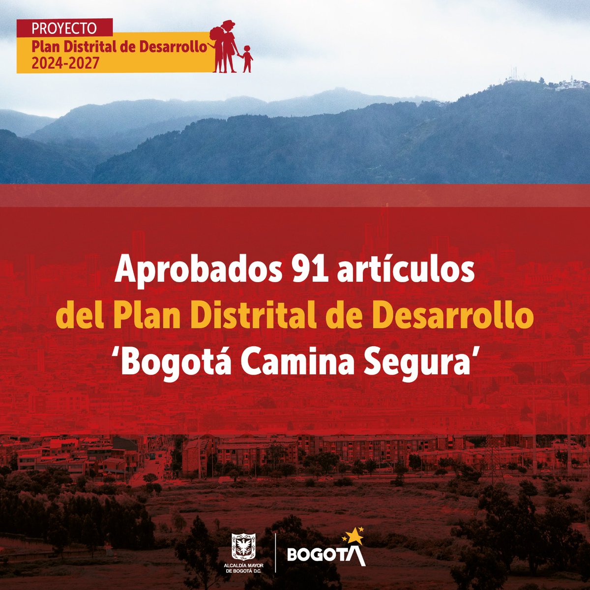 Educacionbogota's tweet photo. 🤝Aprobados los 91 artículos del #PlanDistritalDeDesarrollo, un plan acorde con nuestra visión de ciudad, y partiendo de la construcción de confianza, que buscará mejorar la calidad de vida de las personas, garantizándoles seguridad, inclusión e igualdad de oportunidades. https://t.co/CtNpTckgIa