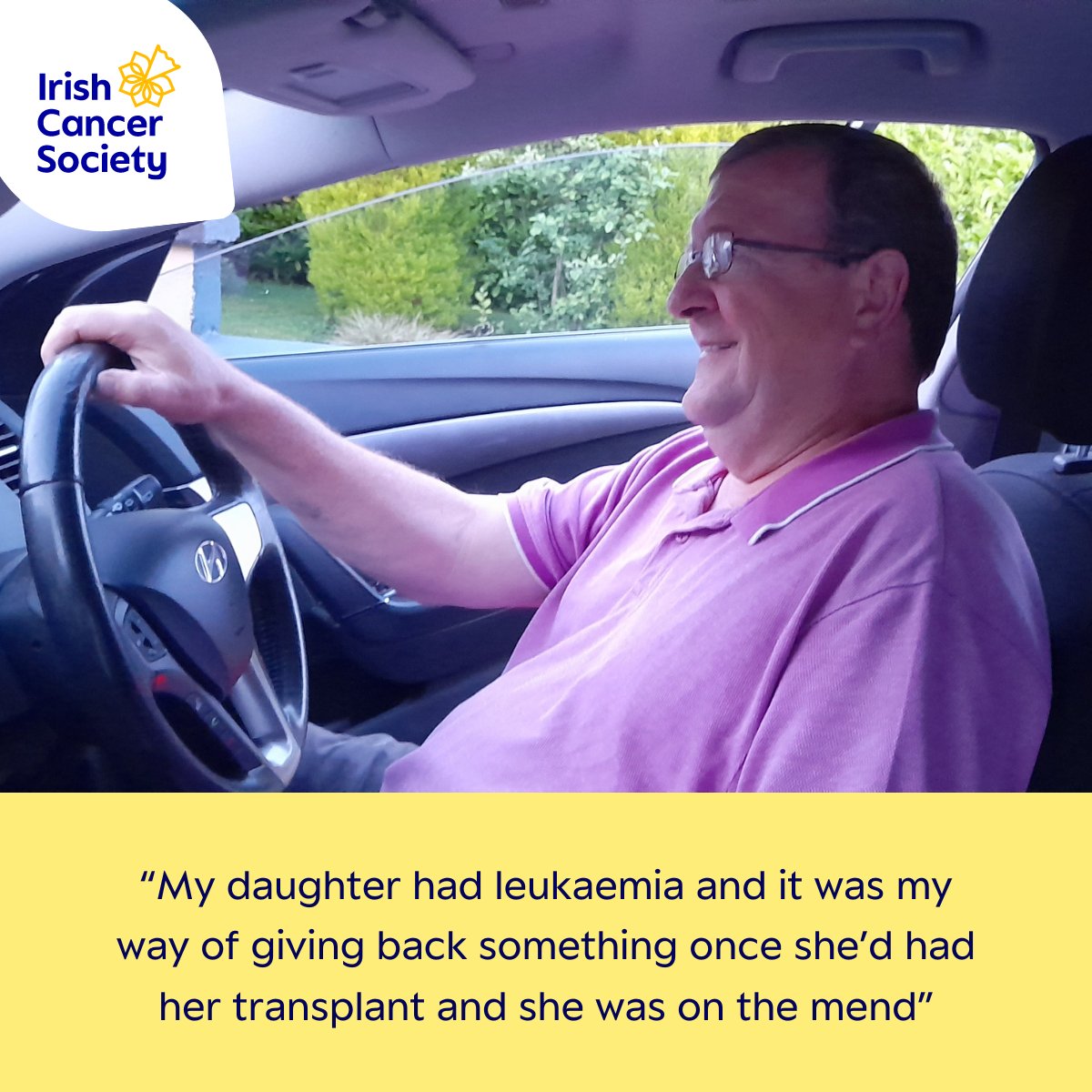 🚗✨ Volunteer Spotlight: Hugh McKernan ✨🚗 Volunteering has been deeply fulfilling for Hugh, 'Since I’ve started doing it, I’ve gotten a lot of out of it. I get great joy listening to people, whether they're sharing good news or tough moments.' See cancer.ie/volunteer