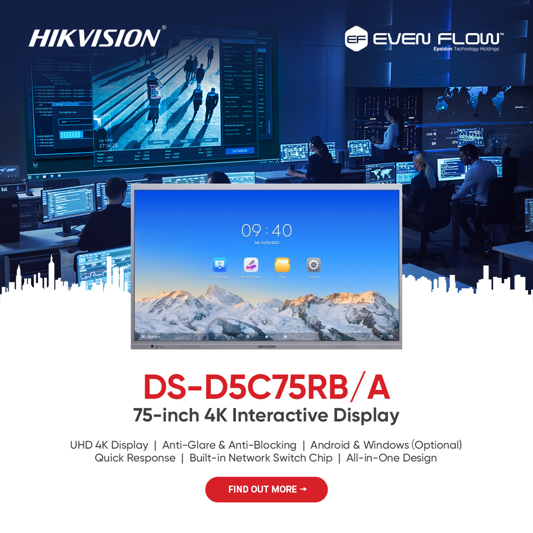 evenflw's tweet image. Experience superior visual clarity and seamless functionality with the Hikvision DS-D5C75RB/A monitor. Elevate your viewing experience and stay ahead with Hikvision's cutting-edge technology.

Learn more: sales@evenflow.co.za

#Hikvision #Monitor #VisualExperience