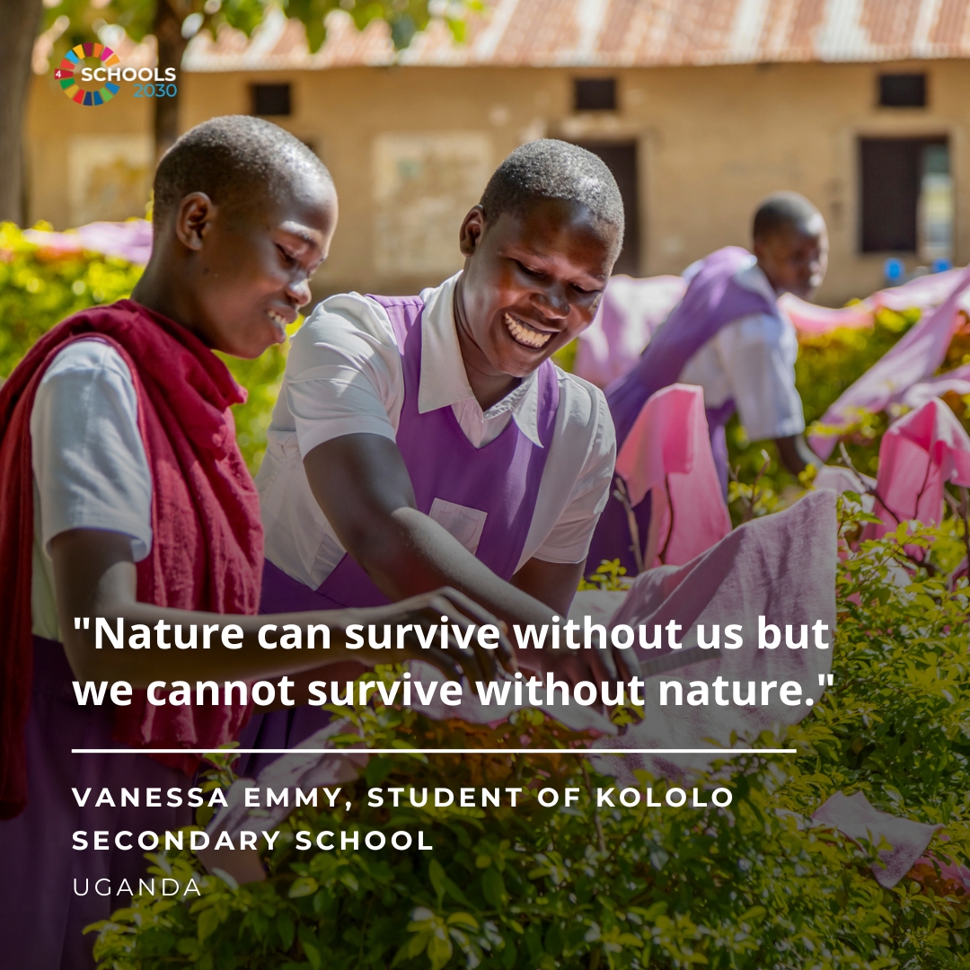 We asked #Schools2030 students why they think we must protect the environment. 

Like Vanessa Emmy, a student from Kololo Secondary School 🇺🇬, many spoke to the need to protect it before it's too late.🌿🍃

👉  schools2030.org/events/schools…

#ClimateEducation