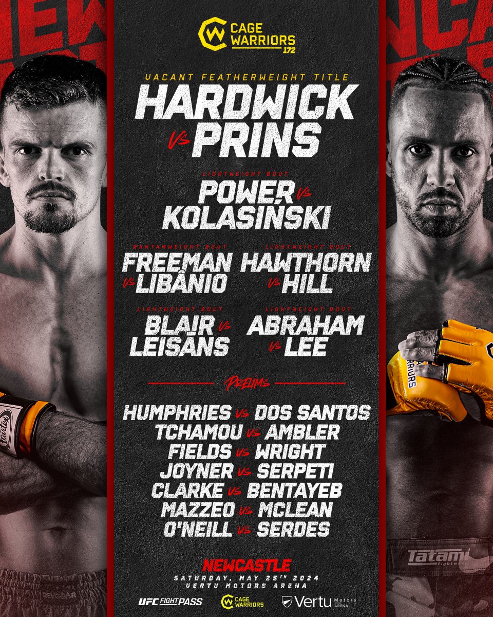Cage Warriors (@cagewarriors) on Twitter photo This Card is STACKED ๐ฟ
#CW172 Newcastle live from <a href="/VertuArena/">Vertu Motors Arena</a> is only two more days away...
๐๏ธ ๐๐ฒ๐ ๐ง๐ถ๐ฐ๐ธ๐ฒ๐๐: bit.ly/3PaiNIf This Card is STACKED ๐ฟ
#CW172 Newcastle live from <a href="/VertuArena/">Vertu Motors Arena</a> is only two more days away...
๐๏ธ ๐๐ฒ๐ ๐ง๐ถ๐ฐ๐ธ๐ฒ๐๐: bit.ly/3PaiNIf