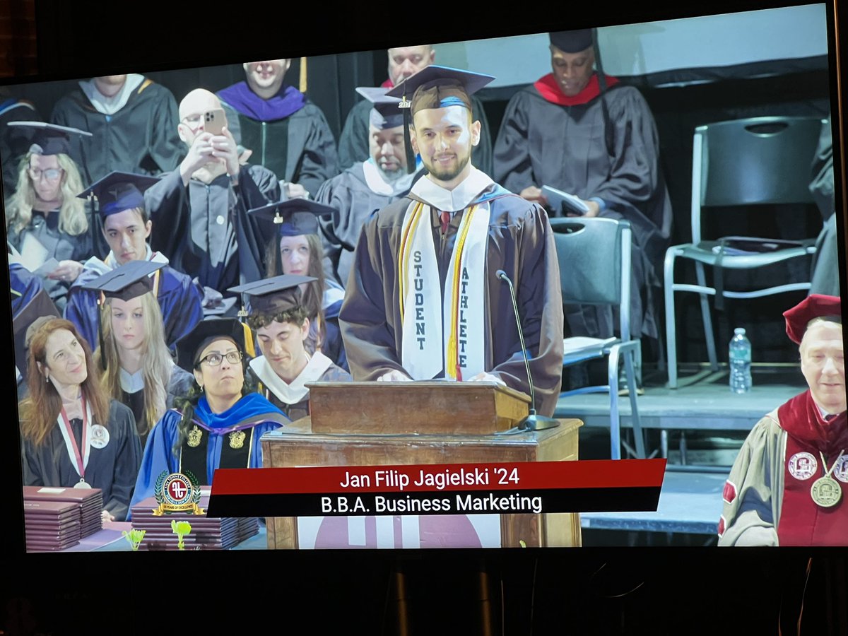 FiveTowns_Sound's tweet photo. Our Class of 2024 Salutatorian, Jan Filip Jagielski, B.B.A. 

#HearTheSound #SoundOn #OneFamily #FTCGrad2023 #classof2024
#FTC2024 #ftcsoundtalent #FiveTownsCollege https://t.co/1yfBNE1xAr