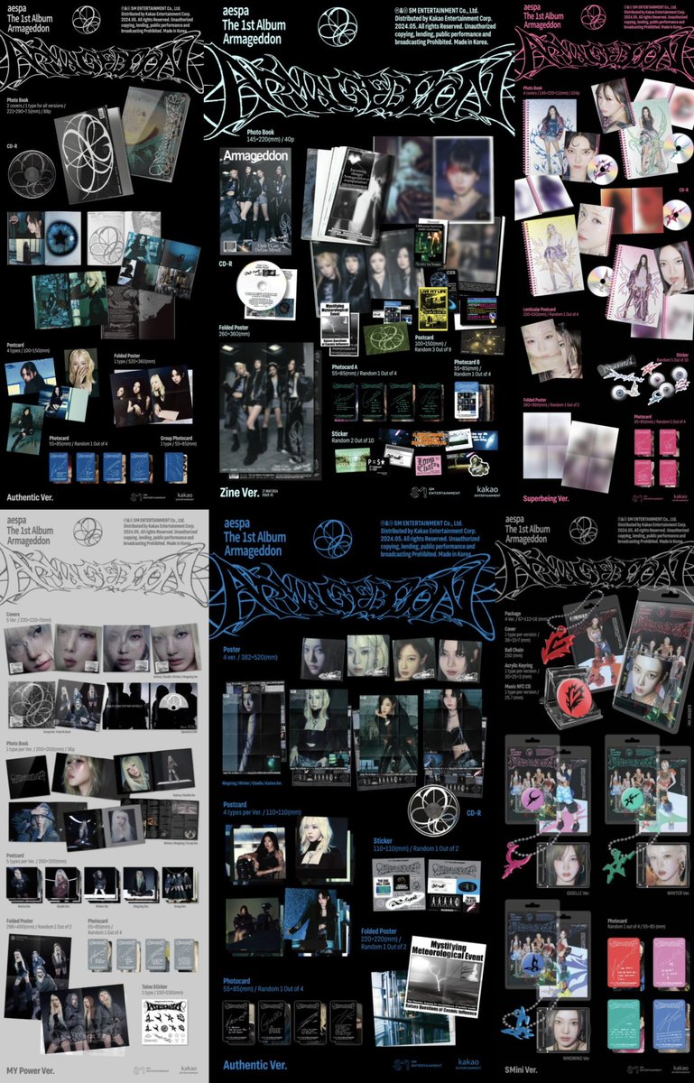 aespa 正規1集 'Armageddon'💜 アルバム全形態詳細出ました