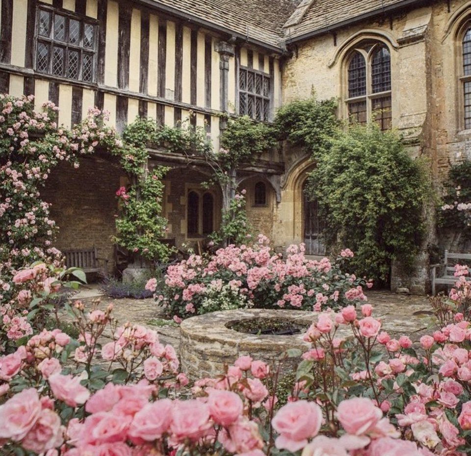 “We are all dreaming of some magical rose garden over the horizon instead of enjoying the roses that are blooming outside our windows today.” - Dale Carnegie quote Great Chalfield Manor @nationaltrust