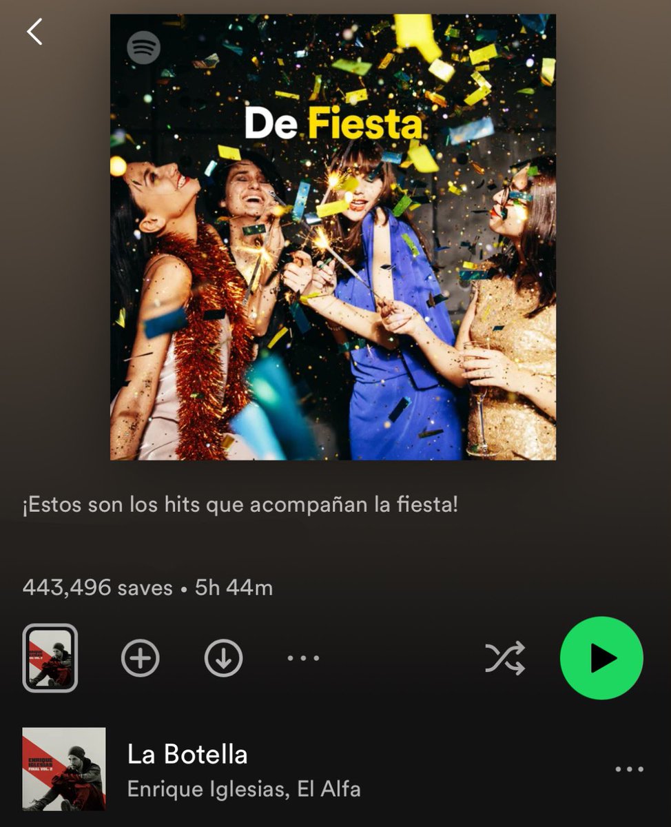 De fiesta? Check out La Botella @ <a href="/Spotify/">Spotify</a> 🕺 open.spotify.com/playlist/37i9d…