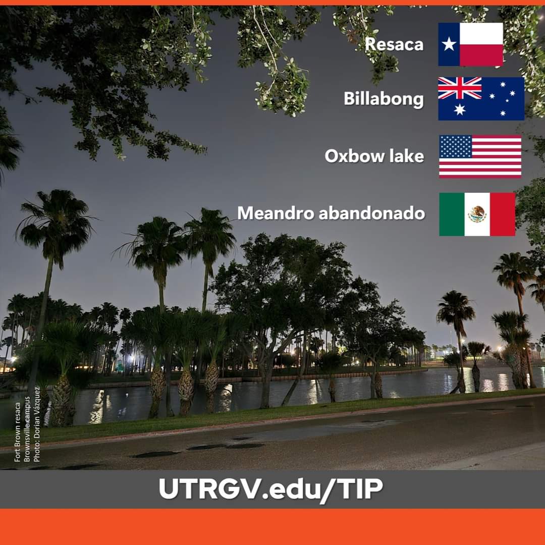 TX (RGV) = Resaca
AU = Billabong
US = Oxbow lake
MX = Meandro abandonado

As always, it all depends on the context, the co-text, the author, the target audience, the meaning, and the purpose of the document, among other aspects. 

#RallyTheValley #UTRGV #VsUp #TheFutureOfTexas