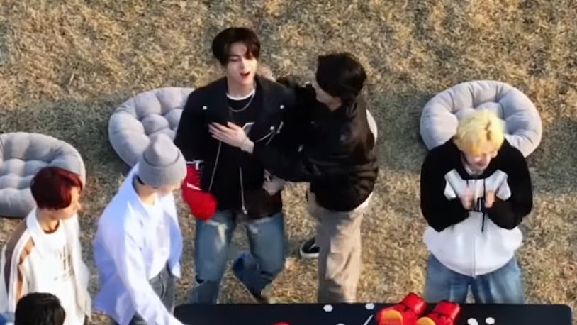 heartsforpjs's tweet photo. Jake: *trying to calm Jay* It's not a competition, seriously.
Jay: *still into it*
Jake: *with his most loving tone* Jay-ahhh~~ stay calm.

After the game, they thought they would not win, but they did. 

Jake: Jay, great job! *proceed to celebrate with Jay*

They're so cute! https://t.co/oaIg35P4Bd