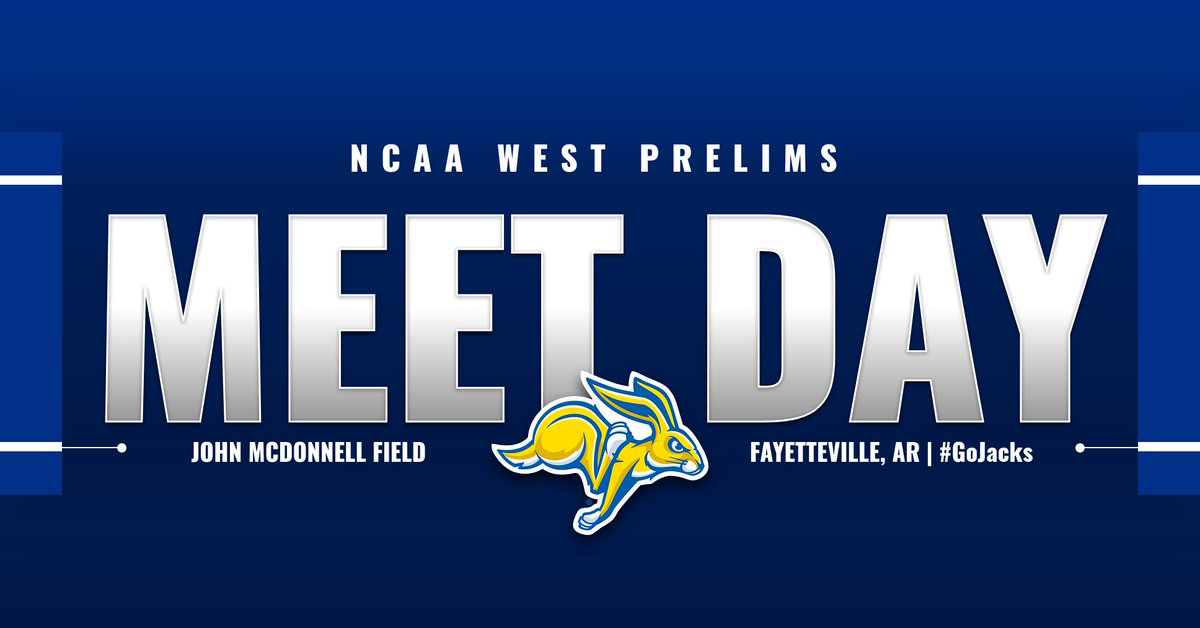 Another day at the NCAA West Prelims! 📍 Fayetteville, Arkansas 🕧 *12:30pm - Nora Peterson - javelin 🕒 *3pm - Brielle Dixon - 100m hurdles 🕕 *6:10pm - Leah Hisken - 10,000m 📊 gojacks.co/4bRMl6G 📹 ESPN+ * Time changes due to expected inclement weather #GoJacks 🐰