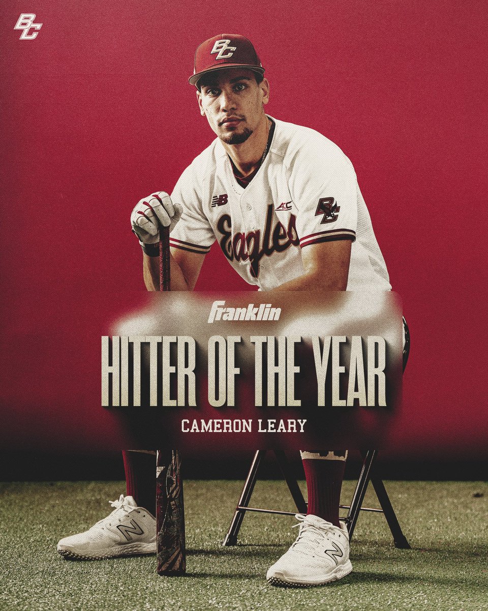 Cameron Leary, 2024 Franklin Hitter of the Year 💪 Leary led the Eagles in HR, RBI, BB, SLG%, total bases, runs scored, and stolen bases 🔥 @bcbirdball x @FranklinSports