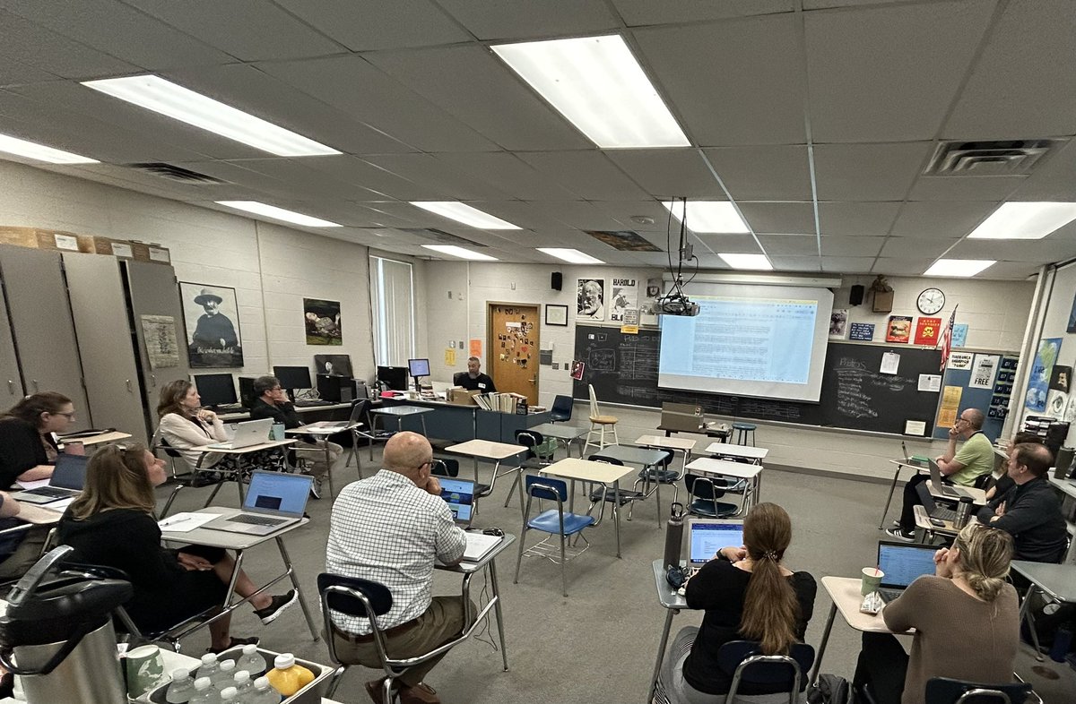TechWithIvette's tweet photo. Huge thanks to EdTech Guru @ericcurts for the fantastic PD session on AI at OFHS! Our ELA department gained so much from “The ABC’s of AI: What Educators Need to Know.” Your expertise and guidance were truly appreciated! @OFHSLeoSpagnola @Kcoganofcs @ofhsbulldogs https://t.co/jvV5HgT7d6
