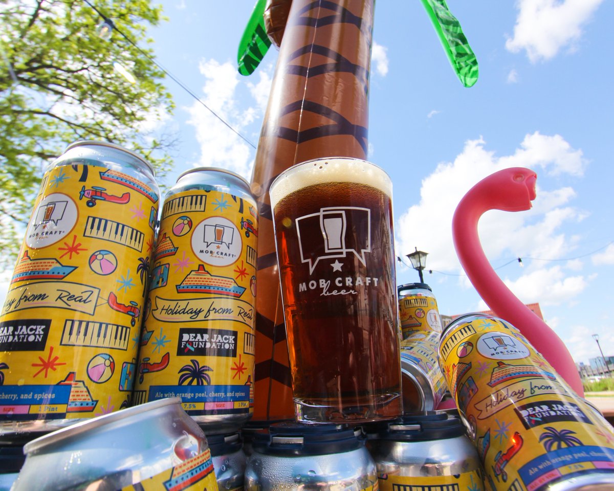 Holiday from Real, the December nonprofit crowdsourced winning beer, is here! 🚢🍒 A malty ESB with citrusy orange peel, cherry, and amaro liqueur inspired spices. 7.5% ABV.

$1 from every pint sold plus a portion of wholesale sales will be donated to the Dear Jack Foundation.