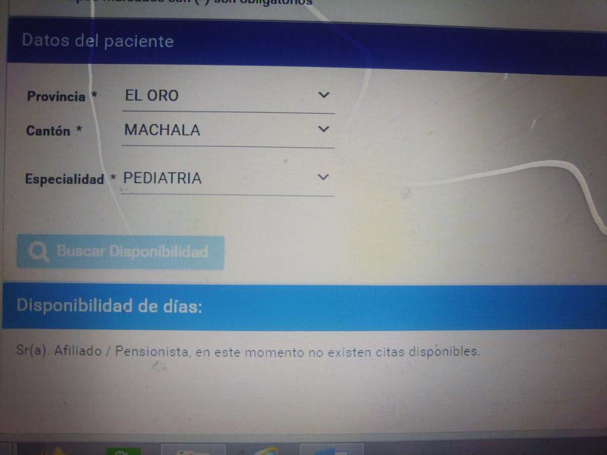 verofer1's tweet photo. Más de 15 días gestionando una consulta en el hospital del @IESSec #Machala y en la web no existe disponibilidad, hasta cuando los afiliados, jubilados y pensionistas tenemos que soportar la indiferencia de las autoridades @GoberElOro @jimmyblacio_ec @DanielNoboaOk https://t.co/i5TJatop9U