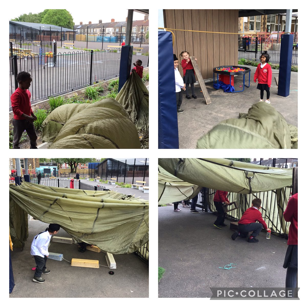 For their open challenge Dosbarth Hazel wanted to see if they could build a tent or den big enough for everyone to fit inside. They didn’t want anyone to be left out! After lots of teamwork, discussion and problem solving this morning they did it and enjoyed their snack together!