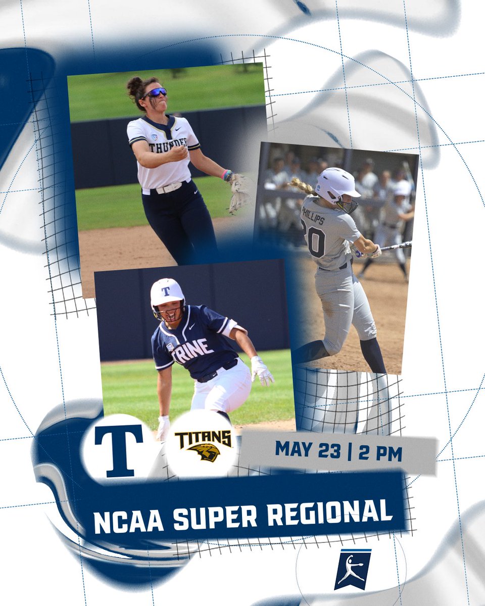 The Super Regional starts today! @TrineSofball will face Wis.-Oshkosh in game one of the best of three series at 2 p.m. on SportONE/Parkview Field. #TrineNation #GoThunder @CoachD_TUSB