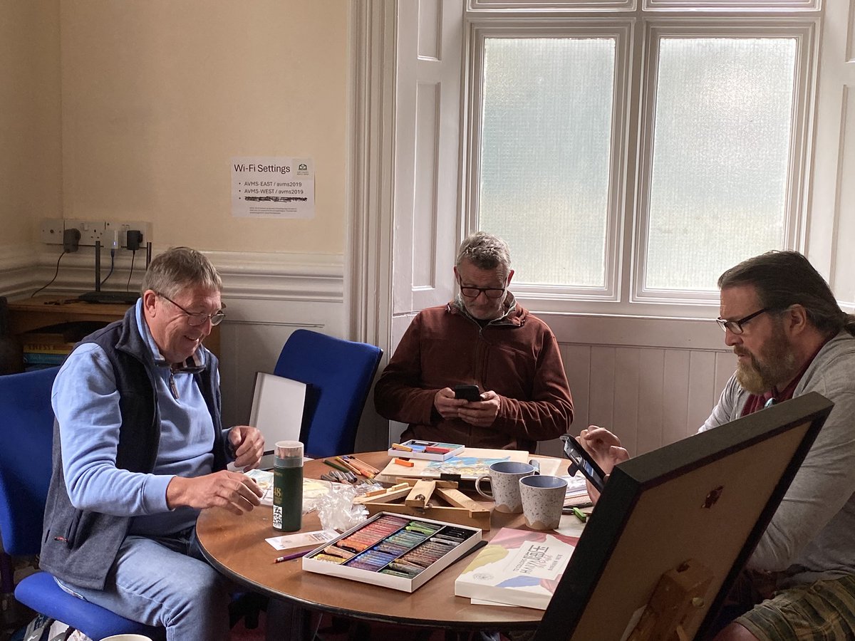 AxeShed's tweet photo. First Art Class with new teacher Martyn great fun had by all! https://t.co/76yeTXaw83