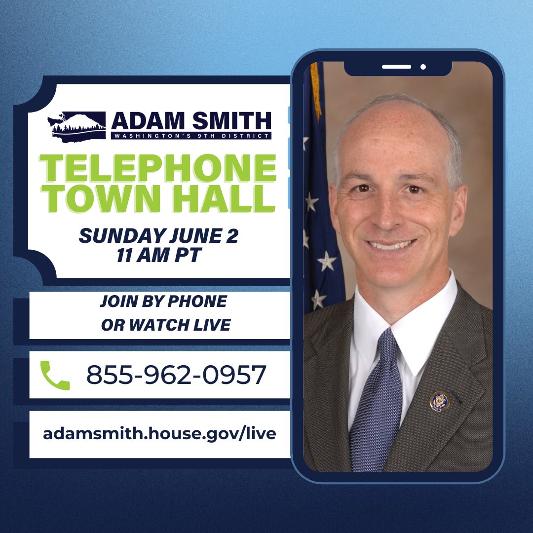 Join me on June 2nd for a Telephone Town Hall!