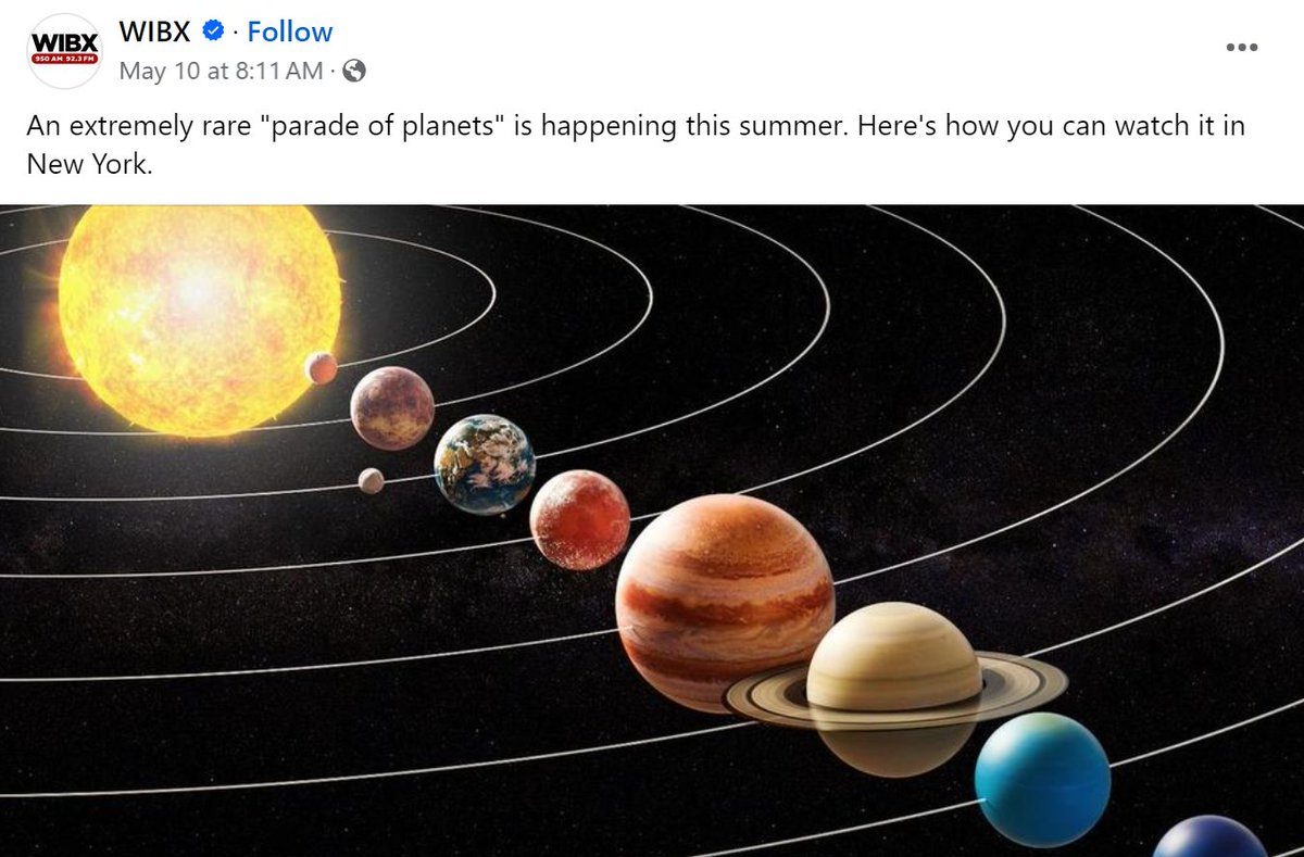 Alright, who started this 'extremely rare' Parade of Planets hype? Lol. Seriously, it's all over my feed and you can only see (spoiler) 2 out of 6 with the naked eye on June 3rd...and that's even if your sky isn't cloudy! 🤣