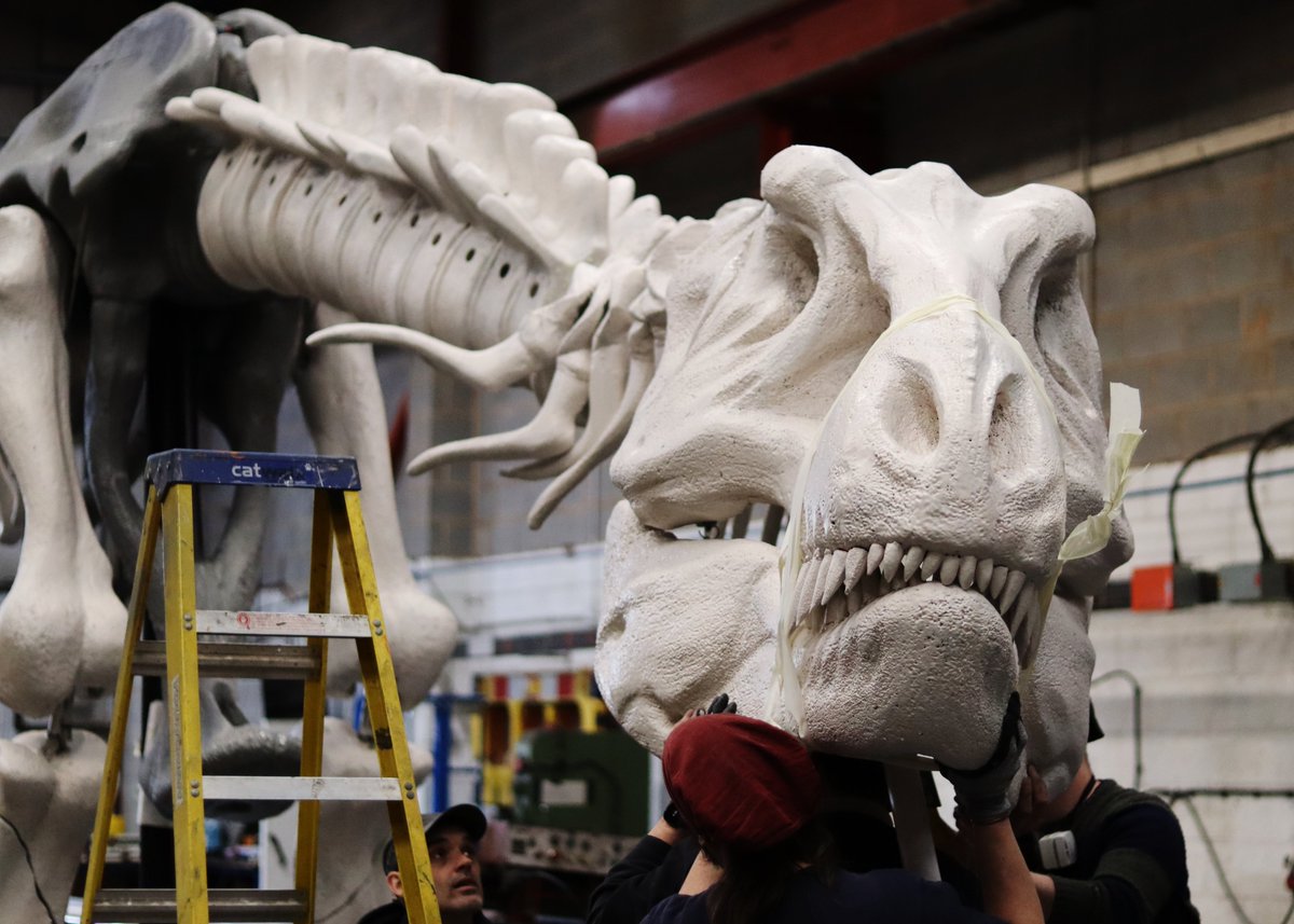 NEWSUBSTANCE's tweet photo. When @dojacat calls for a dinosaur, we build a dinosaur...  

Before heading out to sunny California, this creature began its life in our workshop based in Leeds, UK. 

Check out some of our behind-the-scenes pictures below👇📸 https://t.co/Bb0Ko58O7l