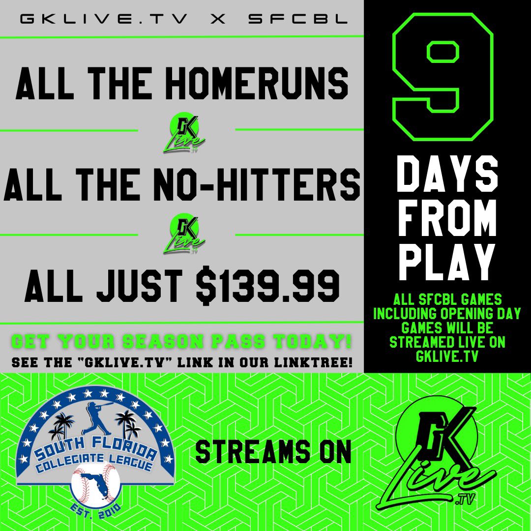 South Florida Collegiate Baseball League tweet media