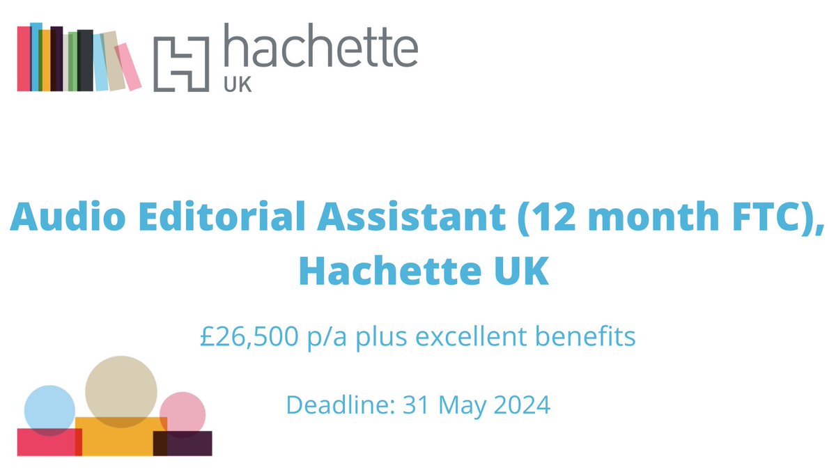 Hachette Careers (@hachettecareers) on Twitter photo Do you love audiobooks? We have an exciting opportunity to join our team as Audio Editorial Assistant at <a href="/HachetteUK/">Hachette UK</a>.
If you're highly efficient with a good eye for detail, then apply today! rb.gy/y50keu Do you love audiobooks? We have an exciting opportunity to join our team as Audio Editorial Assistant at <a href="/HachetteUK/">Hachette UK</a>.
If you're highly efficient with a good eye for detail, then apply today! rb.gy/y50keu