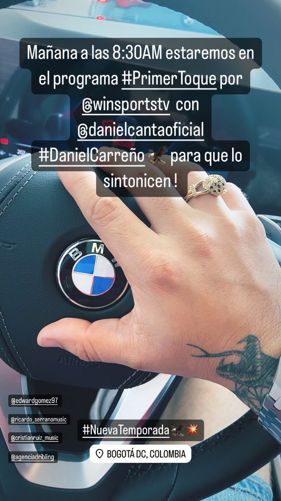 Mañana por Win Sports ⚽️ En primer toque #TeamDanielCarreño 🦅