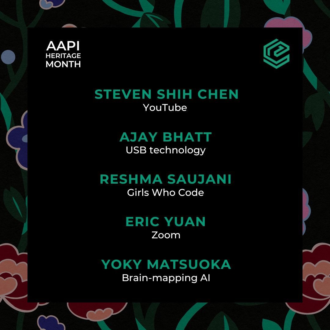 Emerald_Tech_US's tweet image. Before the end of May, we want to acknowledge AAPI Heritage Month. This year&apos;s theme is &quot;Advancing Leaders through Innovation.&quot; Here is some representation from the AAPI community who have made significant contributions to the tech industry. 

#AAPI #aapiheritagemonth #innovation