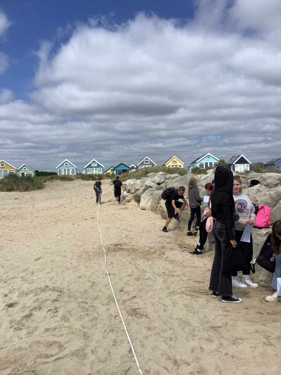 73 Year 8 students have spent the day at Hengistbury Head with the Geography department looking at coastal defences and deciding if they should continue to be maintained in that place. They had a great day in the sunshine and even had time for an ice cream.