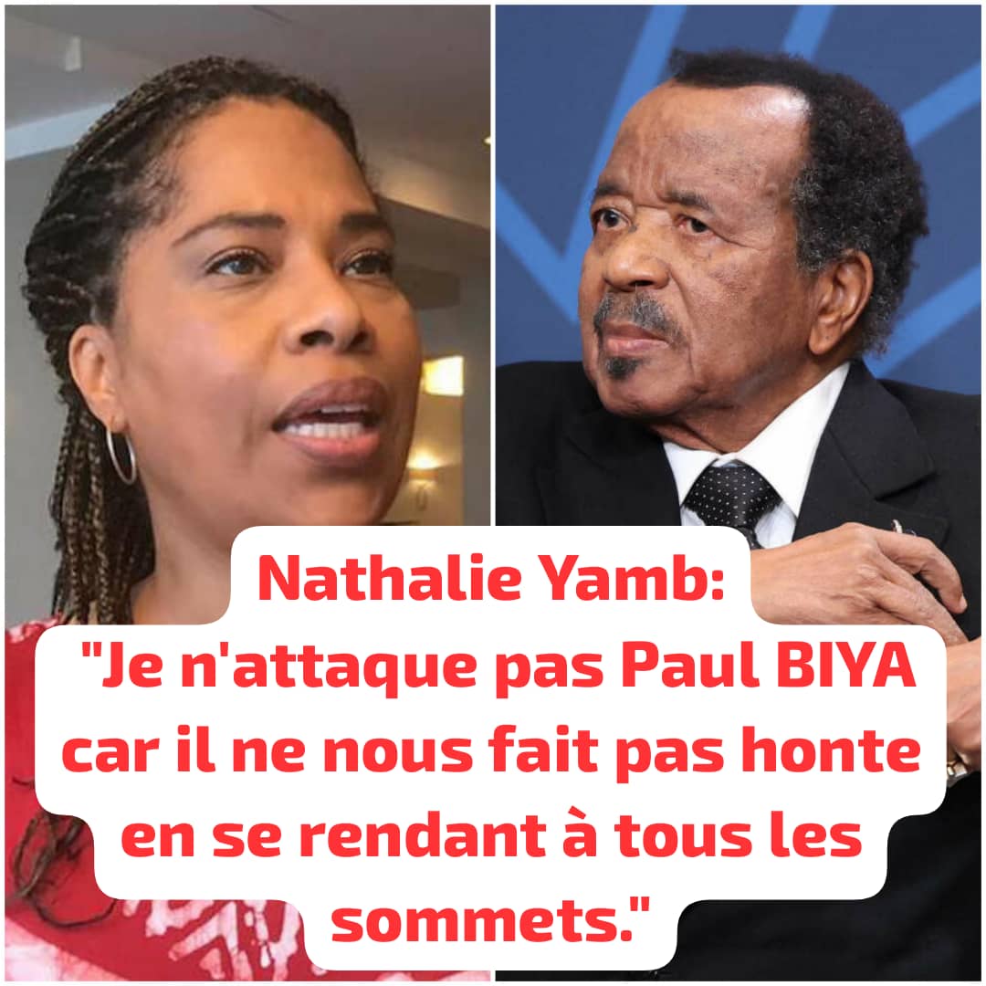 🔳Nathalie Yamb à propos du PR Paul Biya au pouvoir depuis plus de 40 ans :
▫️Yamb: dans mon combat, je n'attaque pas #Monsieur_BIYA🇨🇲 car il ne nous fait pas honte en se rendant à tous les sommets et économiquement le Cameroun🇨🇲va bien'