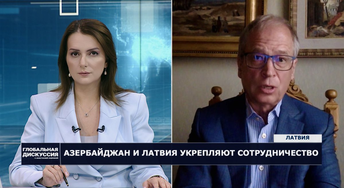 🇦🇿🇱🇻🇪🇺MEP <a href="/AndrisAmeriks/">Andris Ameriks</a> comments on bilateral relations #Latvia and #Azerbaijan highlighting the growing importance of our country for the EU regardless #France’s viewpoint 

⏰ Watch Global discussion program this Sunday at 19:00 on CBC TV