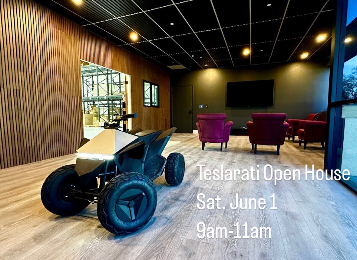 TeslaOwnersEBay's tweet photo. 🚨 Sat June 1, 9-11am at @Teslarati … food/coffee, raffles, product demo from 3D Maxpider, special offers &amp; more!!! 

Come on through!! 4771 Arroyo Vista Suite D Livermore Ca 94551

Get some swag for your Tesla!!!!!!! https://t.co/MqH3yRkeuQ