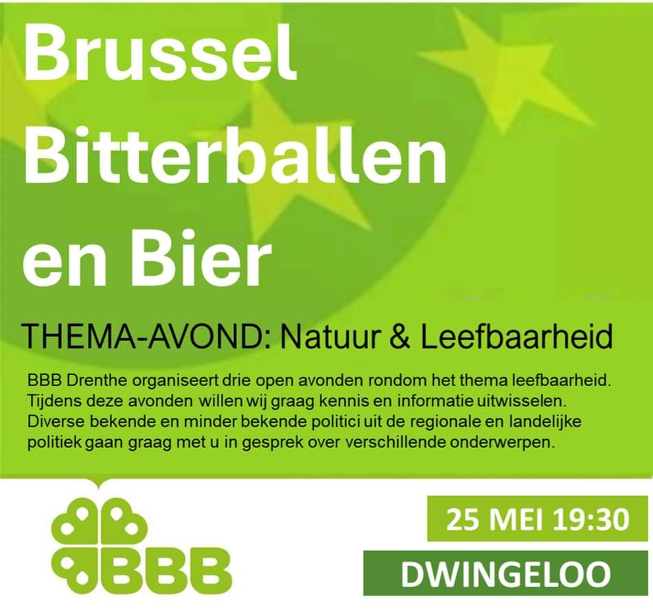 Deze avond zal onderandere over wolven problematiek en wens natuur gesproken worden. Onze EU kandidaten gaan graag met u hierover in gesprek, wat ze in het Europese parlement kunnen betekenen voor u