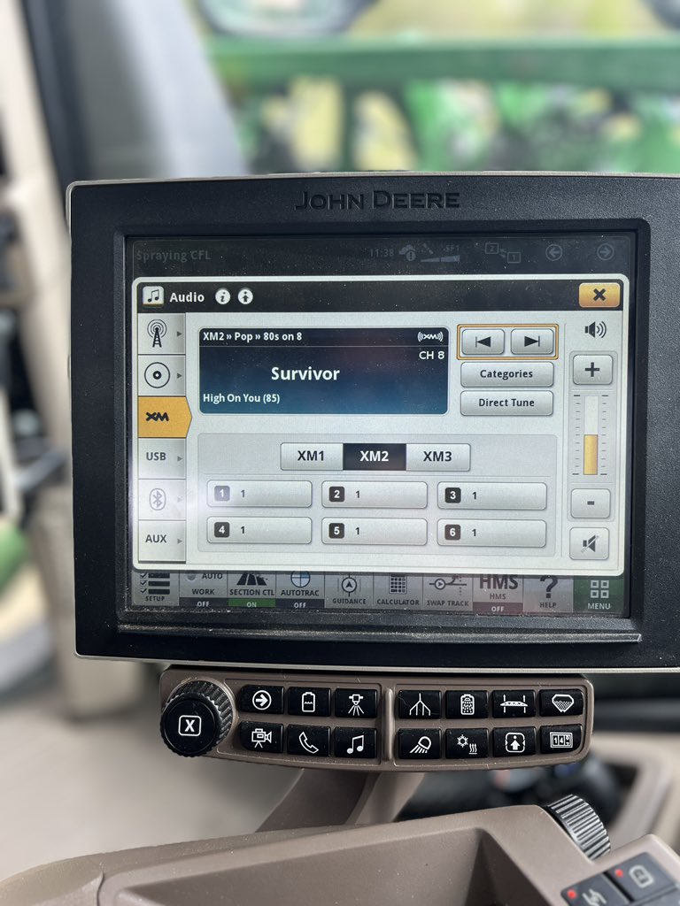 A cheap farmers favourite time of year in the cab! #freepreview #XM. What’s your go-to station? I only use it once a year 😂