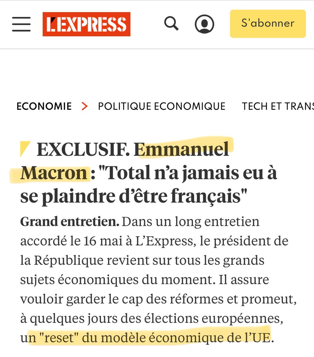 Quand le Président de la France 🇫🇷 #Macron, va chercher ses ordres directement à Davos auprès de Klaus Schwab, et bien on emploie son langage. Le #GreatReset est en marche, et la Macronie va tout faire pour achever le programme ! Le #9juin votez contre. Votez @MarionMarechal !