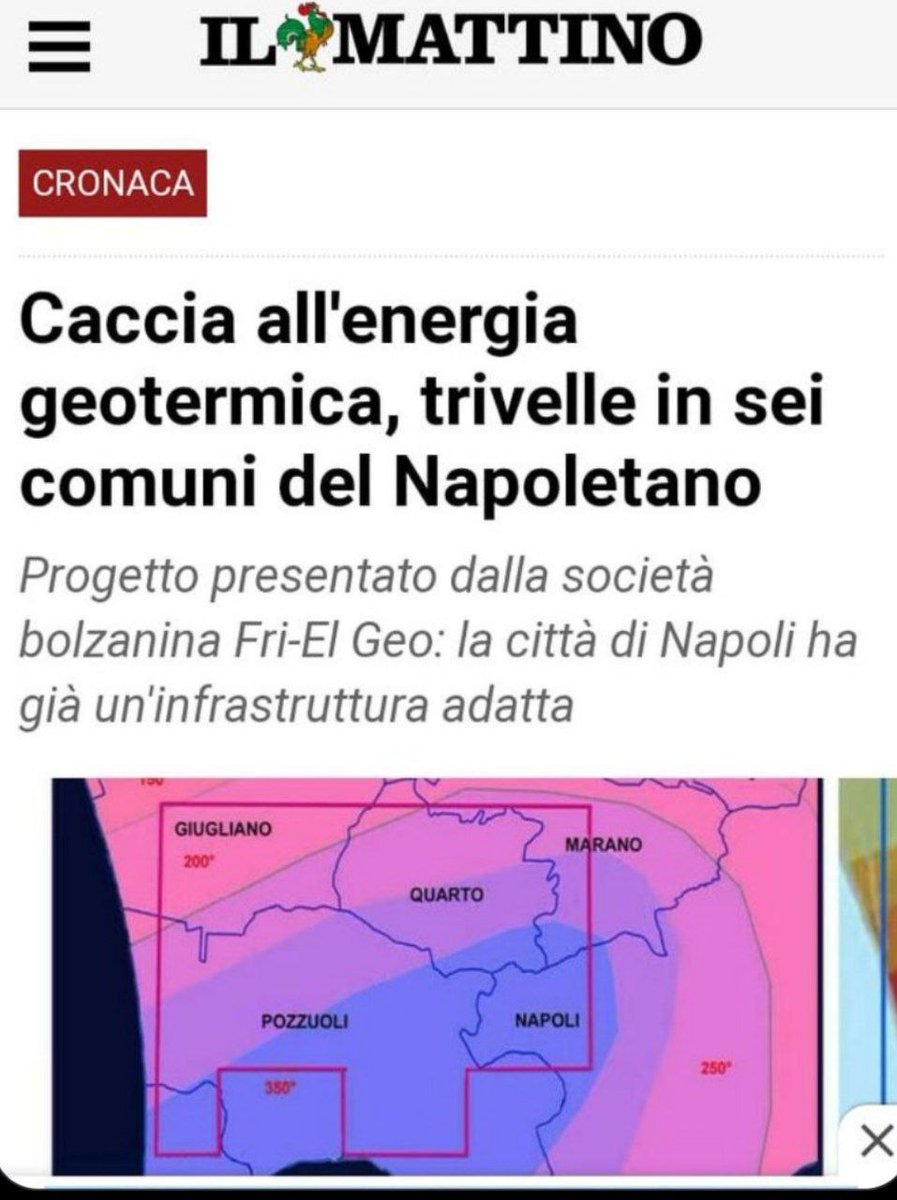 Scusate, ho appena scoperto che fanno fracking sui campi flegrei, ma siamo matti? Su un terreno altamente sismico con sotto il magma? Lo sanno tutti che queste attività provocano bradisismo , é un progetto firmato dalla regione Campania (alias De Luca) . Nessuno parla????