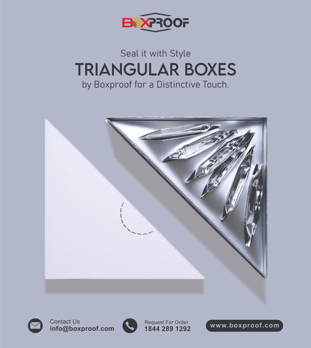 boxproofpack's tweet image. Embrace unique shapes with Boxproof&apos;s triangle boxes, designed to make your products stand out. 📦✨
#BoxProof #TriangleBox #DistinctiveShape #EyeCatchingDesign #UniquelyYours
Feel Free to contact us at:
hhttps://boxproof.com/pizza-slice-box
