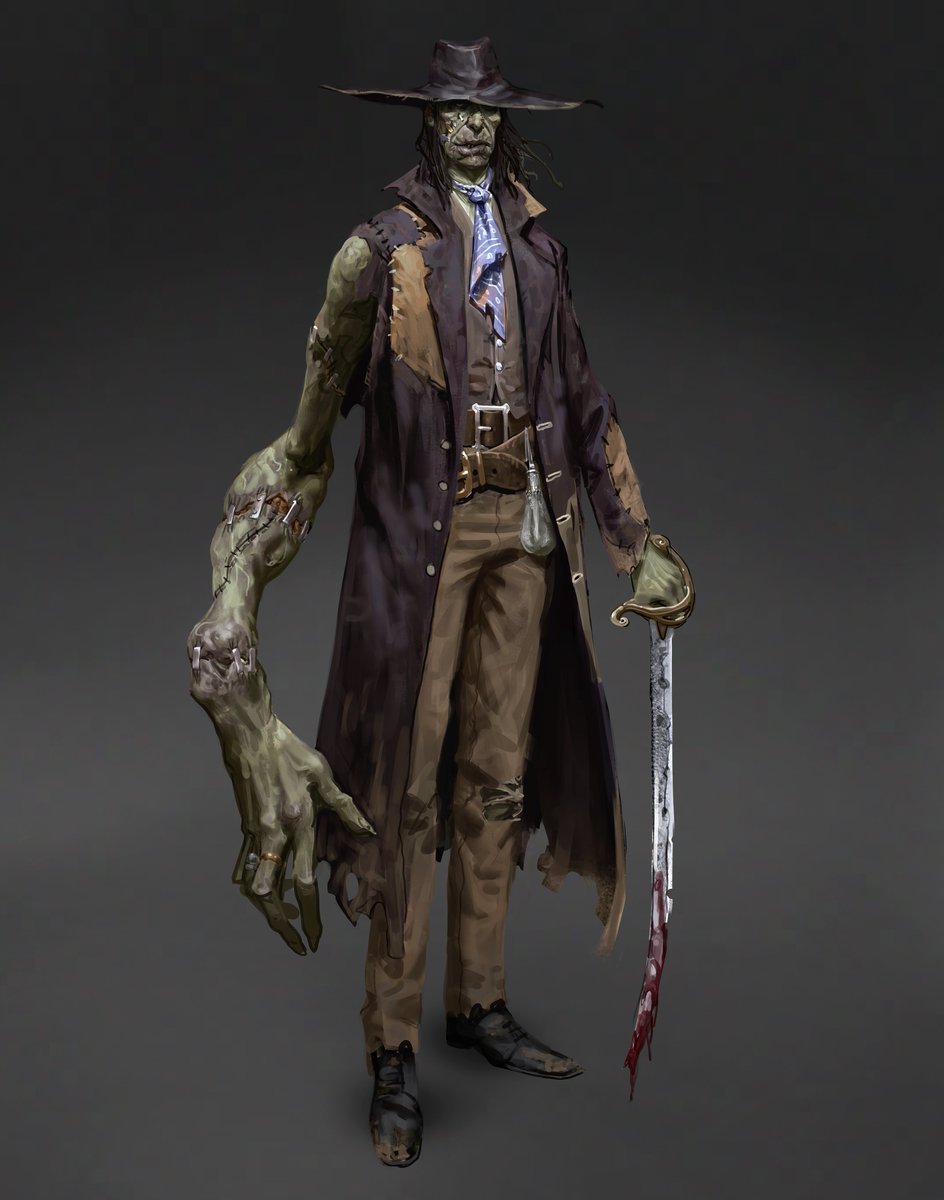 russellrjones94's tweet photo. The undying Frankenhunter, when he falls in battle, he stitches and staples himself back together https://t.co/g6bDHBu1rR