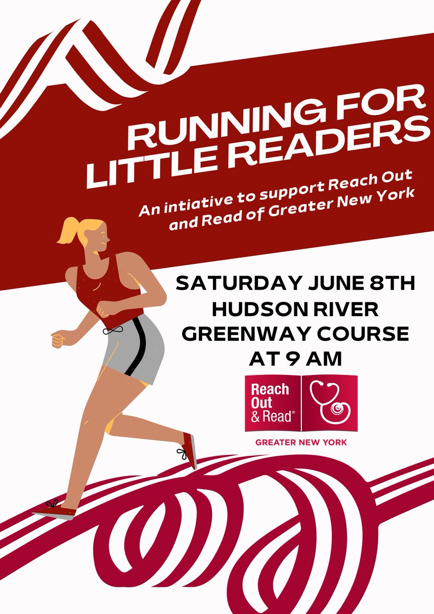 We are getting closer and closer to our Running for Little Readers event! Join us on June 8th and help us reach out fundraising goal of $20,000! For all the details, click here: ow.ly/1TEe50RO7lF #runforrorgny #NYrun #rorgny #reachoutandreadgny #RFLR