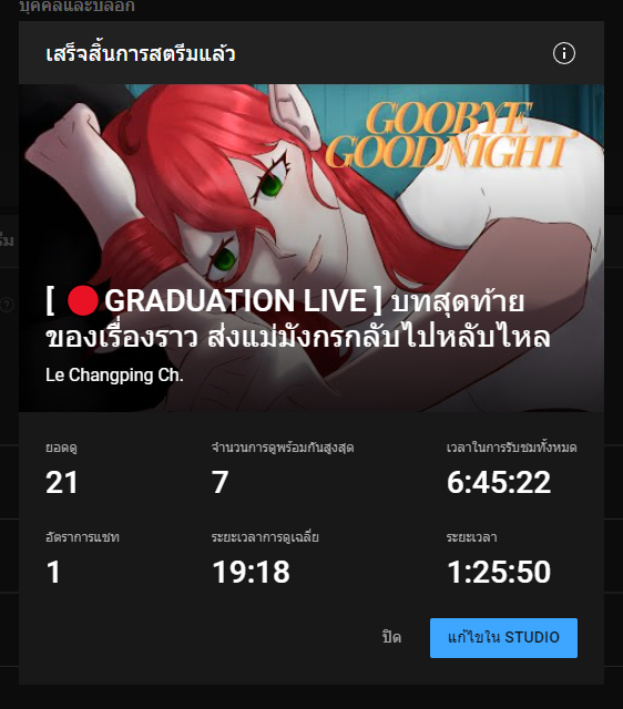VDragonping's tweet photo. ขอบคุณทุกกำลังใจในวันสุดท้ายนี้มากๆ กะว่าจะไม่ร้องแล้วนะ555 ไม่เป็นไรเนอะทุกการเดินทางมีการจากลาอยู่แล้ว หลังจากนี้ขอให้ทุกคนหลับฝันดีนะคะ 
ถ้ามีโอกาสเราคงได้เจอกัน

 จะไม่รบกวนในยามที่เธอหลับฝัน
                               ขออยู่ตรงนั้นก่อนที่ตัวฉันต้องไป

-หนึ่งราตรี- https://t.co/K1a9Yh2mW5