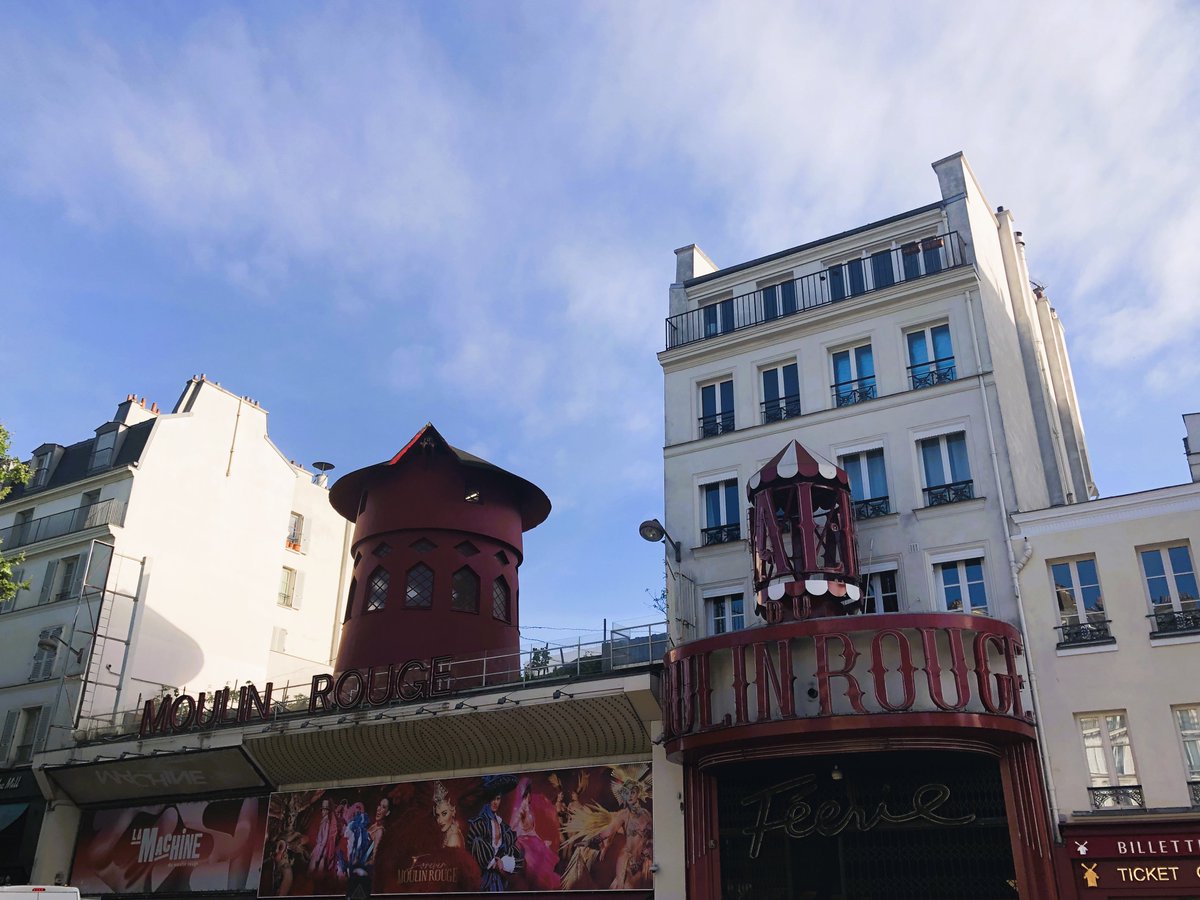 Throwback Thursday in Paris...Moulin Rouge with its sails...and now without #ThrowbackThursday #TBThursday #Paris #France