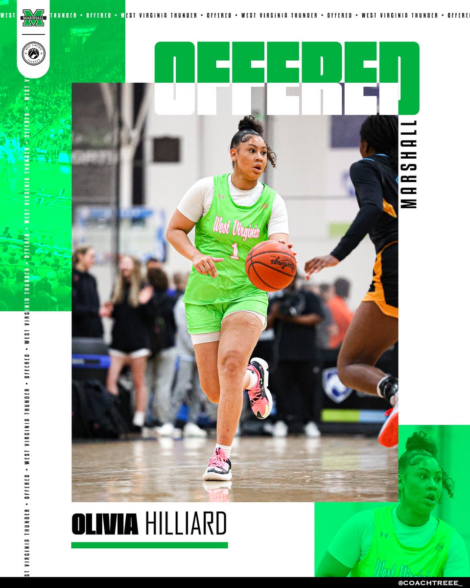 Olivia Hilliard ‘25 (@0liviaHilliard) has picked up an offer from Marshall! #WVThunderFam | ⚡️⚡️