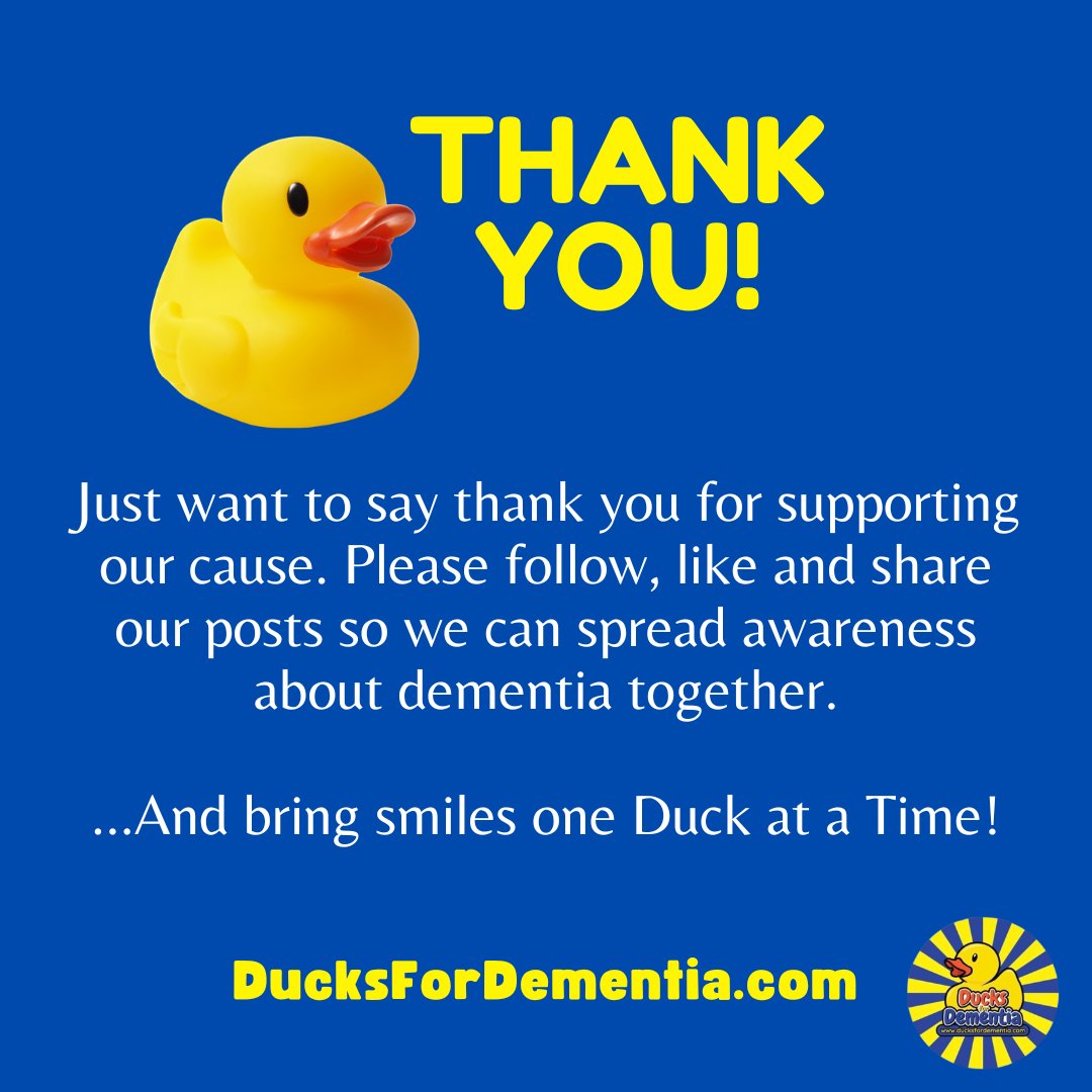 💻 ducksfordementia.com

#ducksfordementia #dementia #dementiaawareness #alzheimers #alzheimersawareness #AlzheimersCare #MemoryLoss #endalz