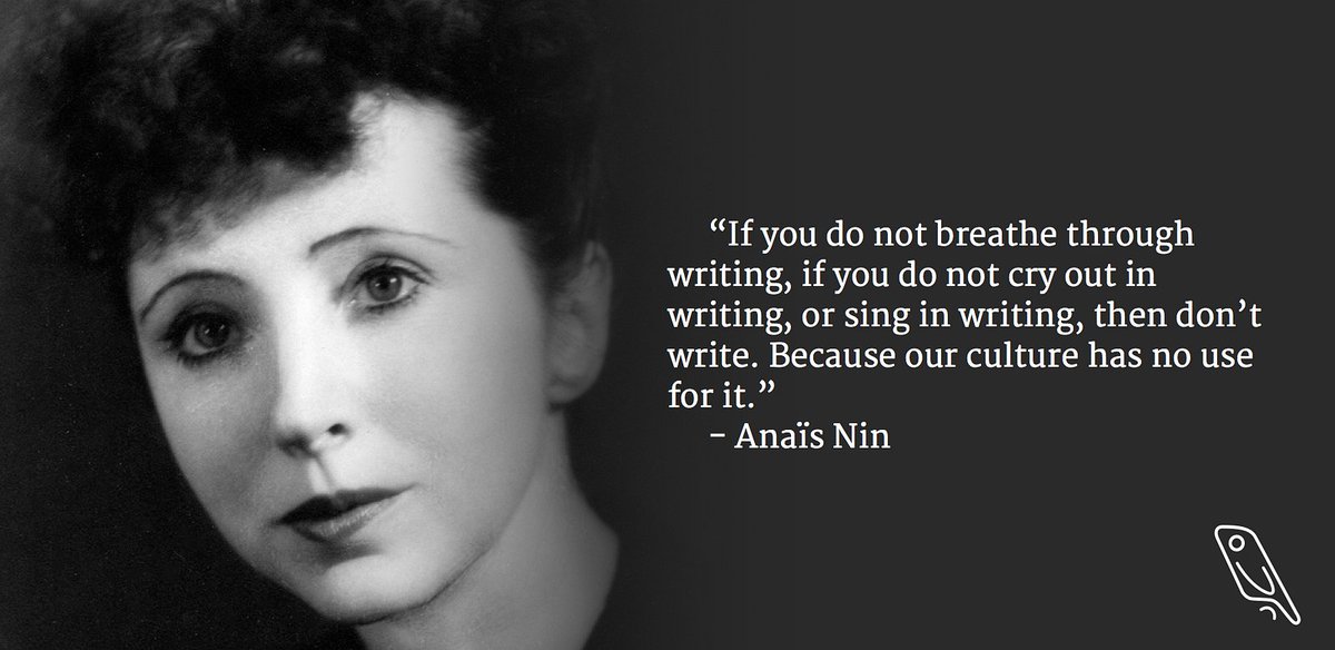 Writer's Inspirational Quote by Anais Nin #writingtips #writingadvice #writerslife