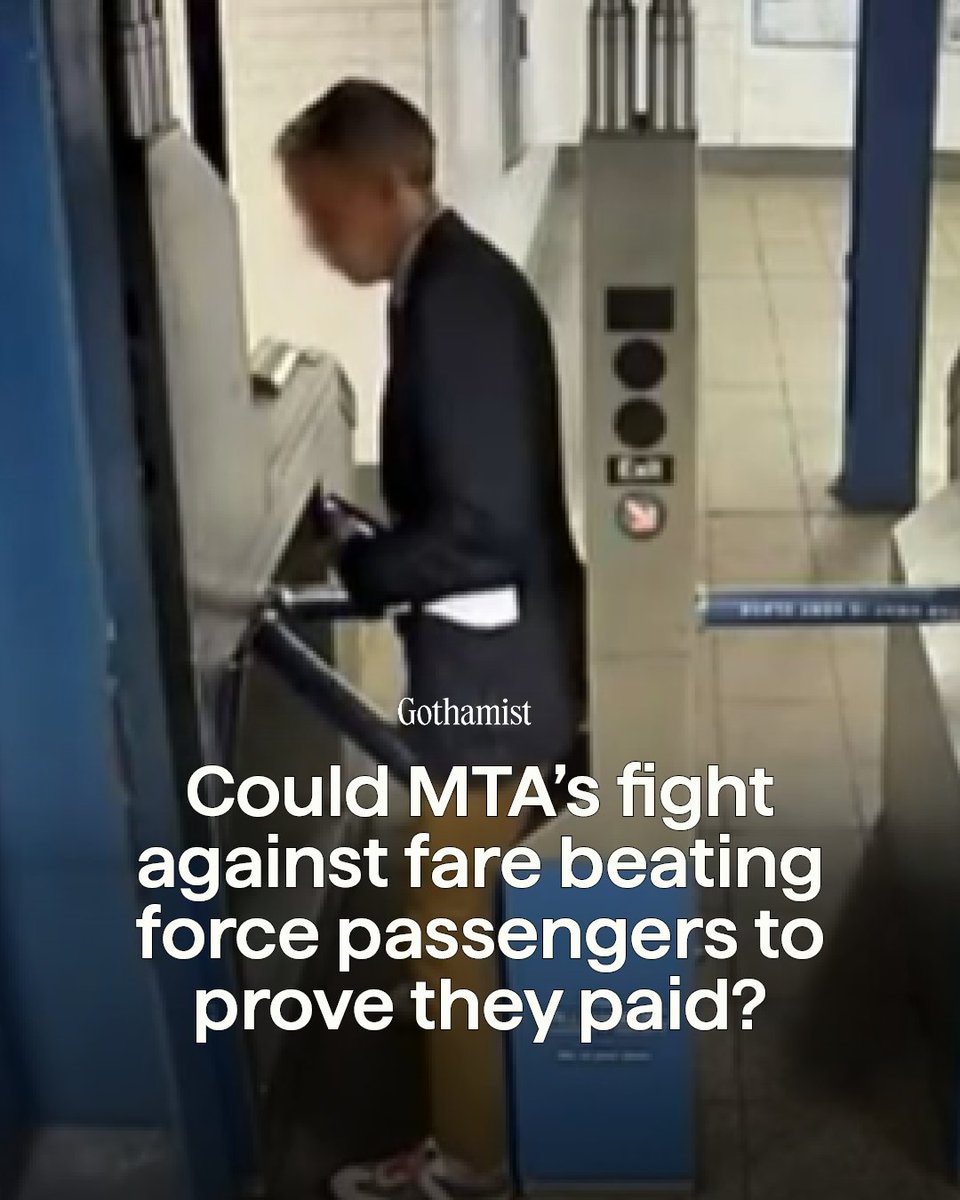 Calling fare evasion an “existential threat” to public transit, MTA Chairman Janno Lieber says that he is a considering requiring commuters to show proof they paid the fare before leaving a station, as is done in subway systems around the world.

More: bit.ly/3QWBNuX