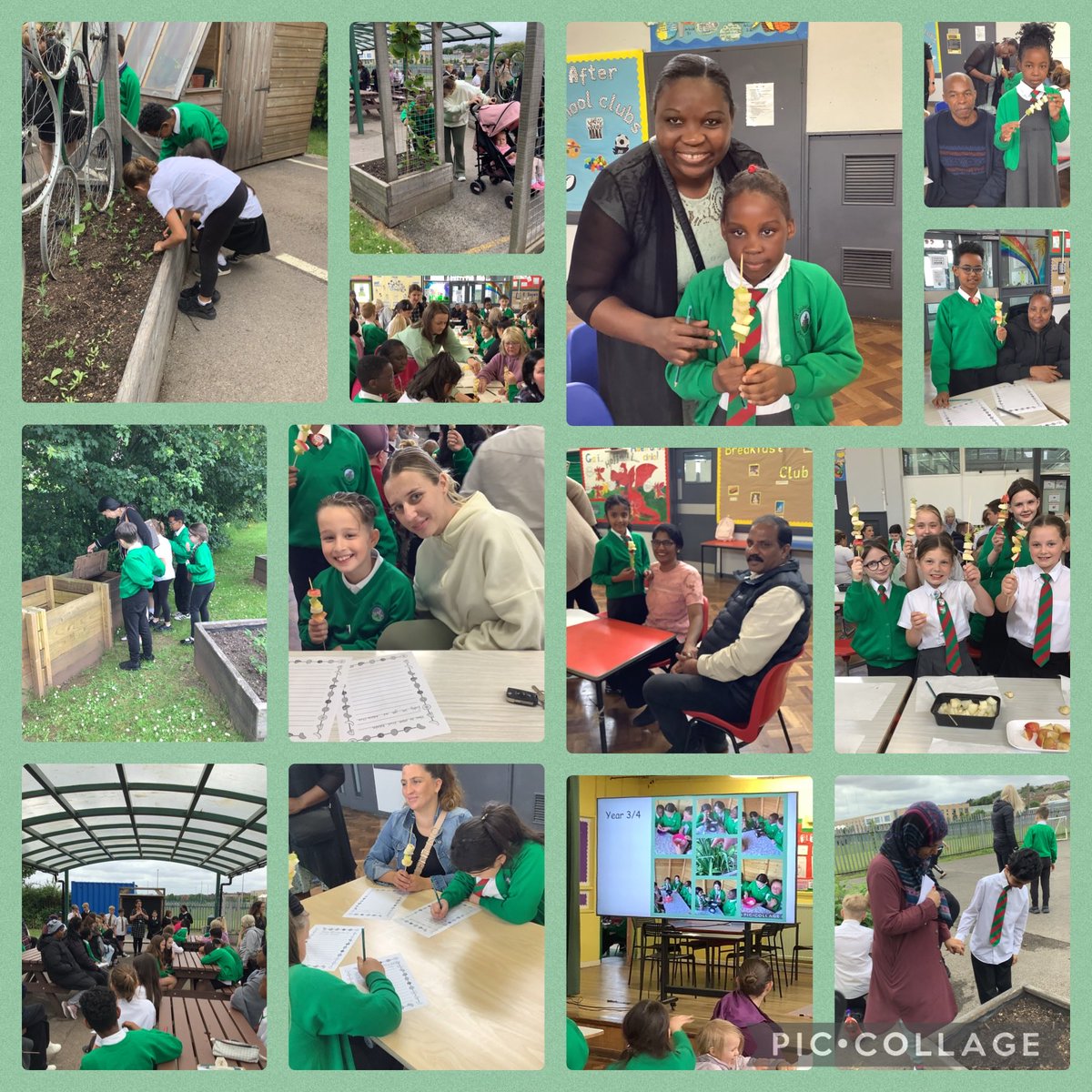 A huge thank you to all the parents/guardians of the children in #Year3, #Year3/4 and #Year4/5 that joined us this afternoon for #parentalengagement . What yummy fruit kebabs you made! ⁦@TreesforCities⁩ ⁦@EcoSchoolsWales⁩ ⁦@GrowCardiff⁩