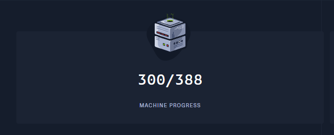 Just passed 300 CTF boxes on #hackthebox. 

3/4 of the way done and the finish line is within reach!