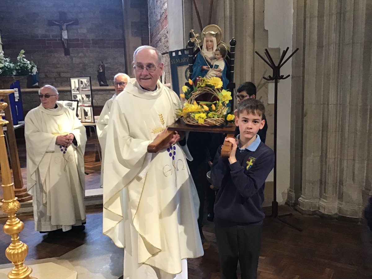 The whole school community, including family and friends, shared in a beautiful celebration of the virgin Mary with some wonderful singing from the children.