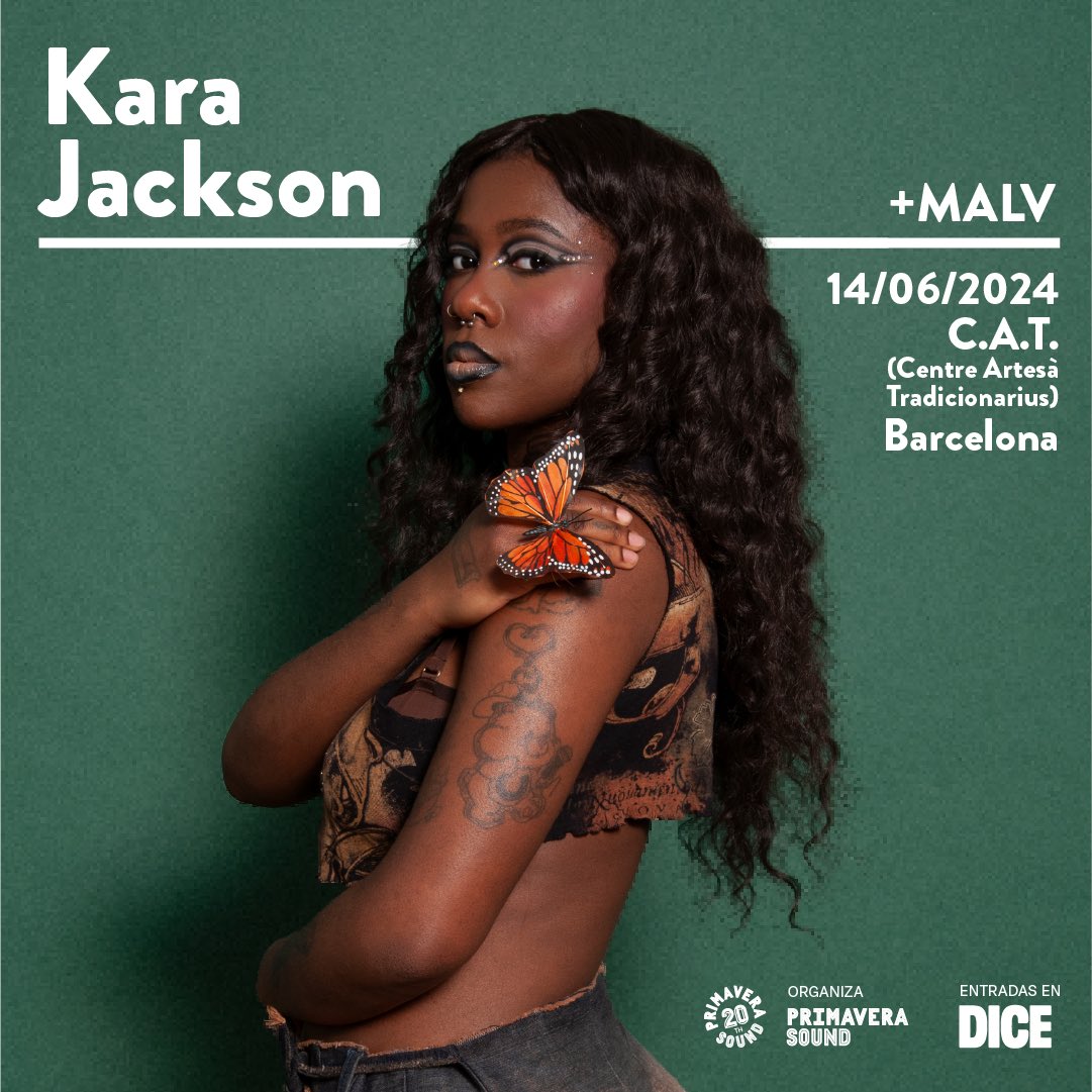 💐La voz poderosa de MALV acompañará a Kara Jackson en su concierto en Barcelona 💐

14 DE JUNIO | CENTRE ARTESÀ TRADICIONÀRIUS (CAT)

🎟️ Últimas entradas: bit.ly/4bR7X2K
⁠#primaveratours