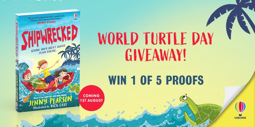 🌴 PROOF GIVEAWAY! 🌴 To celebrate #WorldTurtleDay we are giving away 5 proof copies of Jenny Pearson's new book #Shipwrecked! To enter simply: - FOLLOW @Usborne - LIKE this post - TAG someone who loves turtles! 🐢