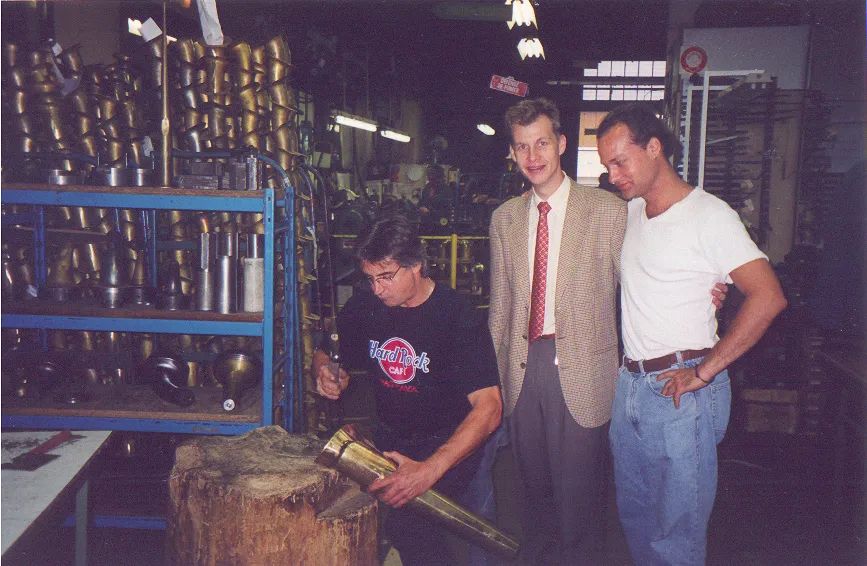 Throwback Thursday! 1999 Nantes France Selmer saxophone factory, with Jean-Francois Bescond Photo by Julia Pimsleur @JuliaPimsleur #music #jazz #saxophone #spotify #mitcheltree #jazzsax #jazzsaxophone #jazzsaxophonist #tenorsax #jazzcomposer #jazzcomposition #jazzimprovisation